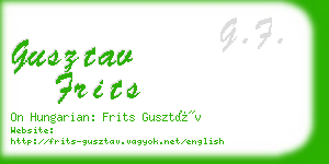 gusztav frits business card